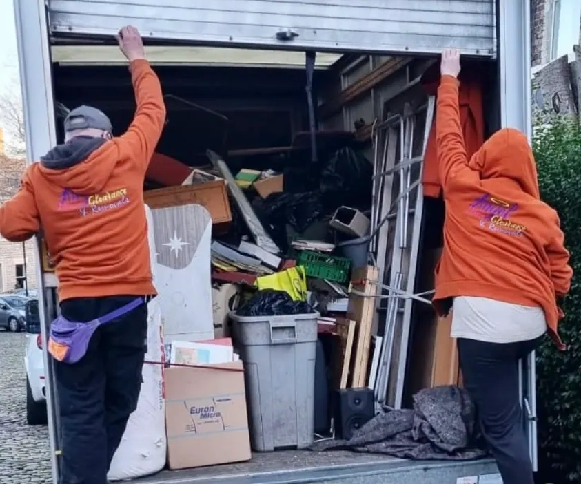 Angel House Clearance team loading the van on site