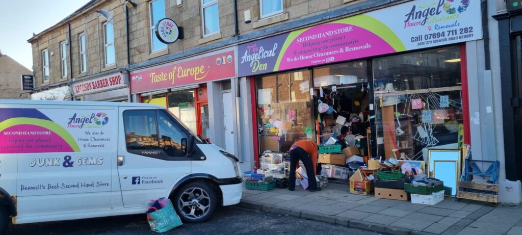 front view of the angelical den community store in newcastle
